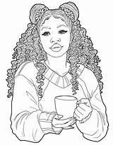Black Girl Coloring Pages Free Printable PDF sketch template