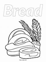Free Printable Bread And Wheat Coloring Page · InkPx sketch template