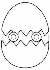 Cracked Egg Coloring Page sketch template