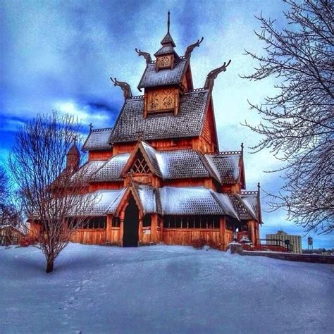 Gol Stav Church Museum at Scandinavian Heritage Park in Minot, North ...