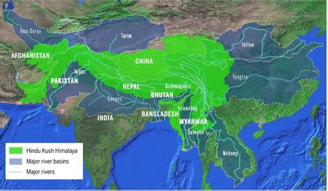 Map Of Hindu Kush Mountains From Media 9 | Озера, Глобальное потепление, Изменение климата