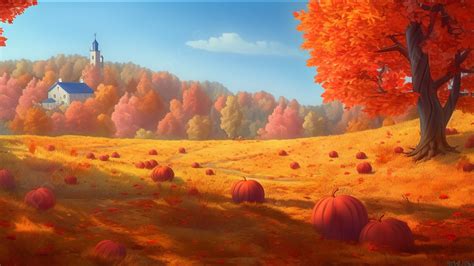 Autumn Forest Natural Scenery Cartoon Advertising Background, Fall ...