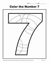 Number 7 Coloring Worksheet Pages sketch template