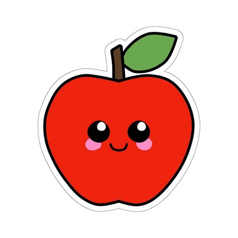 Red Apple Sticker - Etsy