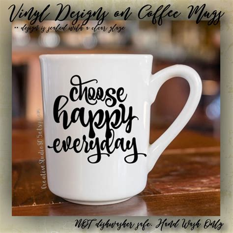Choose HAPPY Everyday | Cute Coffee Mug | Coffee Cup | Funny Coffee Mugs | Inspirational Quotes ...