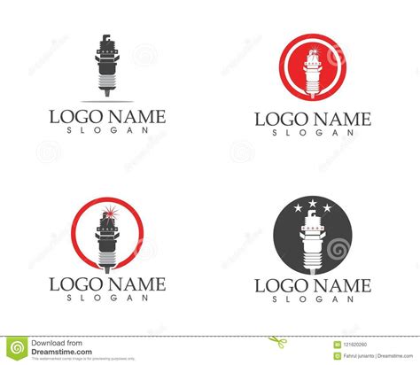 Spark Plug Icon Logo Vector Illustration Stock Illustration ...