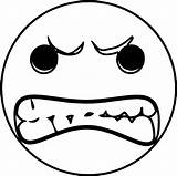 Angry Face Coloring Page  Wecoloringpagecom sketch template