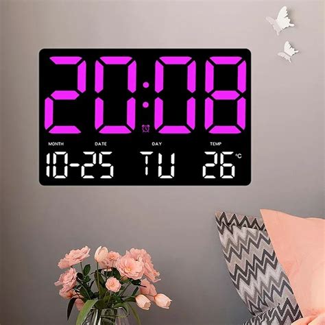 Large-Screen-LED-Digital-Clock-Date-Time-Temperature-Display-Hanging ...