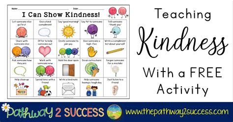 Teaching Kindness with a Free Activity - The Pathway 2 Success