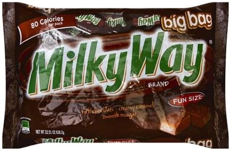 Milky Way Fun Size, Big Bag Candy Bars - 22.51 oz, Nutrition ...