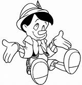 Pinocchio Sits Down Coloring Page  Free Printable Pages sketch template