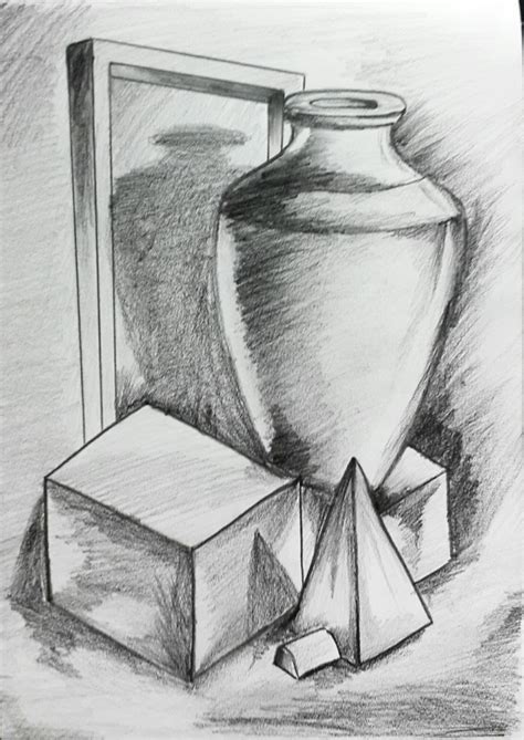 Thanush.Kr: Object; Drawing 3D pencil shading