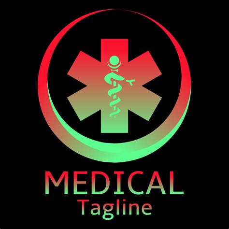 Paramedic logo symbol icon modern design. Asclepius and six pointed ...