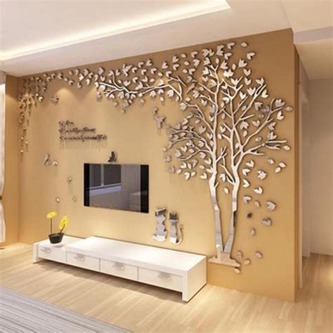 Couple Tree 3D Acrylic Stereo Creative Wall Stickers | Wall stickers home, Family room wall ...