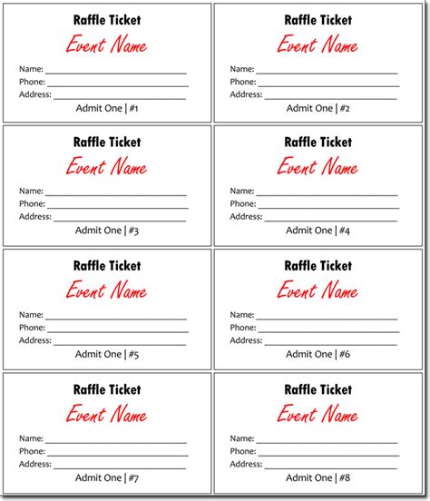 Raffle Tickets Template | Template Business