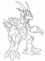 Coloring Digimon Greymon Pages sketch template