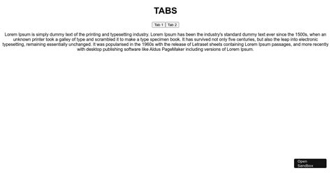 tabs - Codesandbox