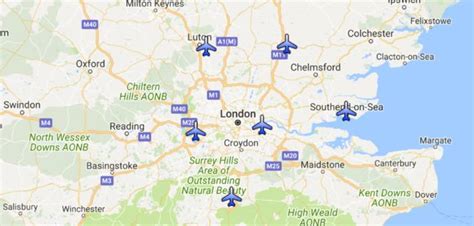 Map: London's Airports - PlanTripLondon - Things to do in London