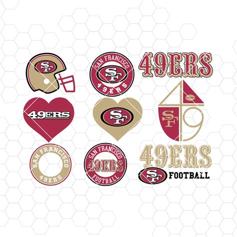 San Francisco 49ers SVG, San Francisco 49ers files, 49ers logo, footba ...