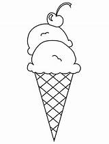 Ice Cream Cone Printable Coloring Pages sketch template