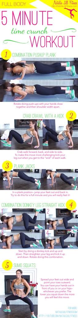 5 Minute Time Crunch Workout- VIDEO - Natalie Jill Fitness