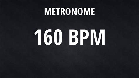 160 BPM - Metronome - YouTube