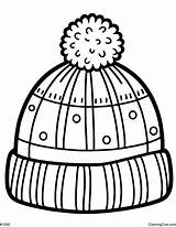 Winter Hat Coloring Page sketch template
