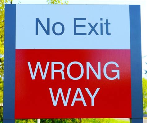 No Exit Wrong Way Sign | This sign is in the Eugene Water an… | Flickr