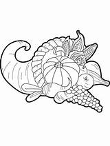 Cornucopia coloring Page  Free printable sketch template