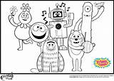 Yo Gabba Coloring Pages  Team Colors sketch template