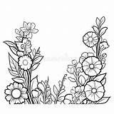 Border Flower Coloring Page Beautiful Frame  sketch template