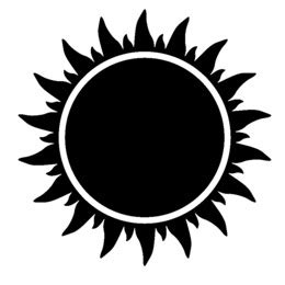 Sun Clip Art Black And White