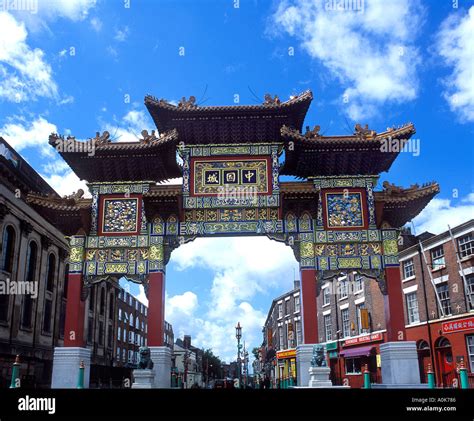 The Chinese Arch Chinatown Liverpool Mersyeside UK Stock Photo - Alamy