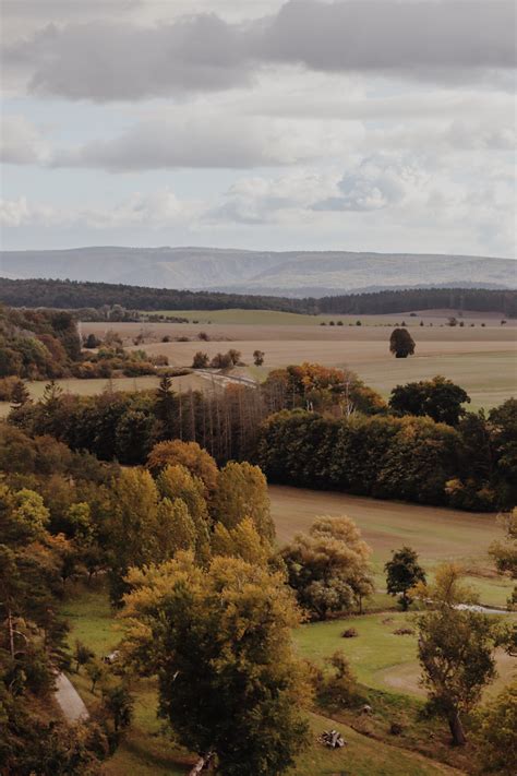 Aerial View of an Autumnal Rolling Landscape · Free Stock Photo