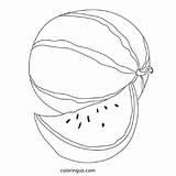 Watermelon Coloring Pages Free Printable PDF sketch template