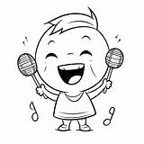 Canto Dibujos Cantando Cantar Aprendiz Alguien Cantor Disegni  sketch template