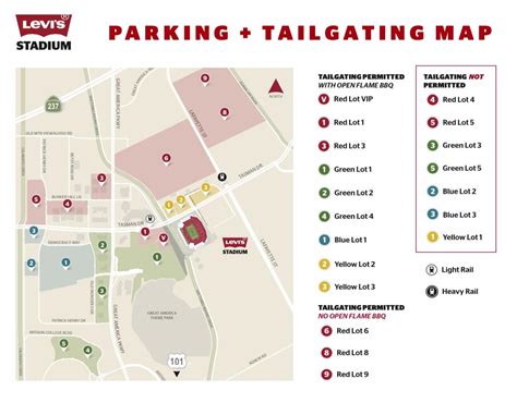 Levi's stadium parking map - Levi's stadium entrance map (California - USA)