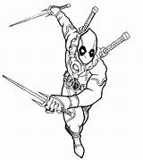 Deadpool Action coloring Page  Download Print Or Color Online For Free sketch template