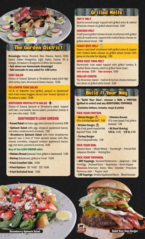 Menu of Southside Cafe in Slidell, LA 70458