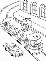 Tram coloring Pages sketch template
