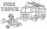 Fire Truck Coloring Pages Printable Sketch Page sketch template
