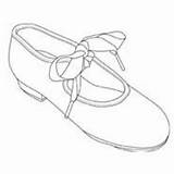 Tap Shoes Coloring Pages Drawing Dance Shoe Dancing Color Patents  sketch template
