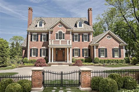 $4.6 Million Georgian Colonial Brick Mansion In Ridgefield, CT - Homes ...