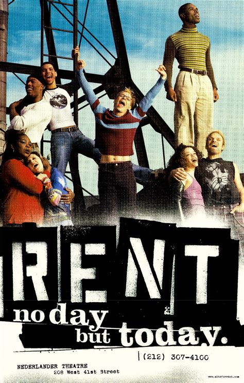 RENT ~Original Broadway Jonathan Larson Poster~ No Day but Today | eBay