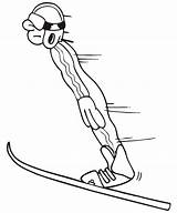 Skiing Coloring Pages  Nation sketch template