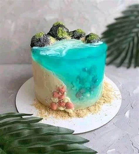 Pin by Amarys Romero on Baby Fevaa ️ | Ocean cakes, Island cake, Desserts