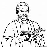 Pastor With Bible Coloring Page  Pagescom sketch template