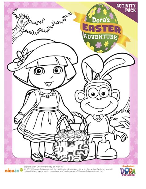 FREE Printable Dora Easter Activity Pack - Jinxy Kids