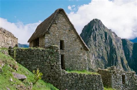 Pictures of Peru - Machu Picchu-0002 - a restored house, Inca architecture