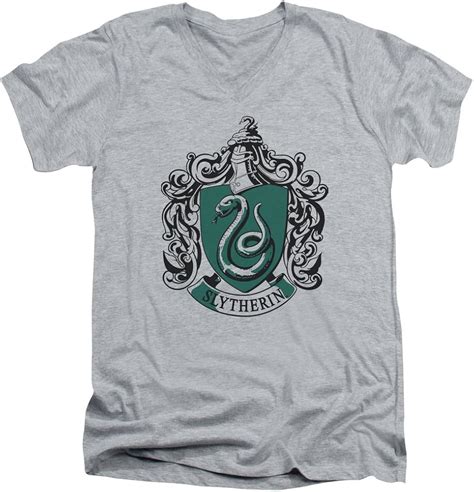 HARRY POTTER - Mens Slytherin Crest V-Neck T-Shirt : Amazon.co.uk: Fashion